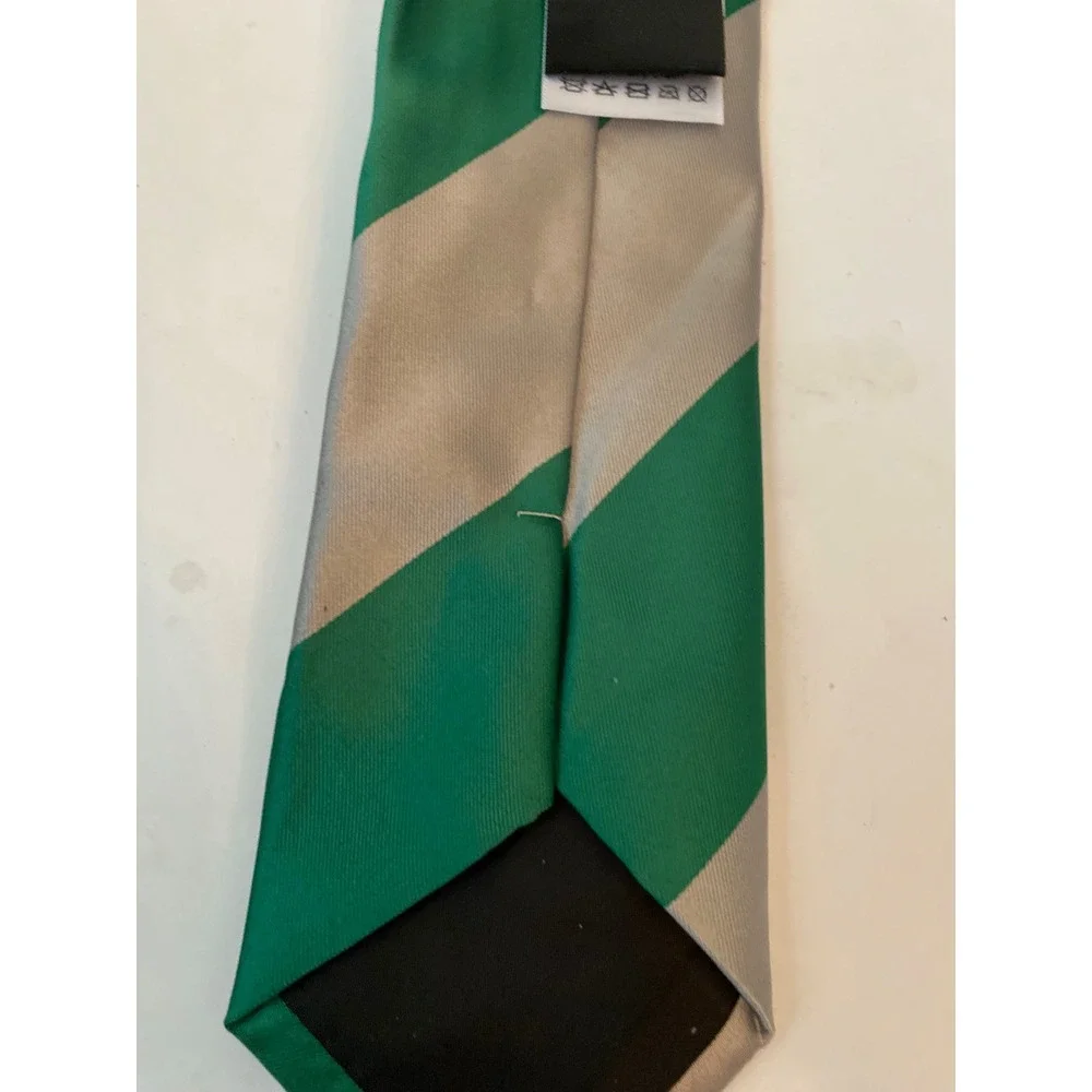 Harry Potter Slytherin House Tie Green Silver Striped Crest Cosplay Mens Necktie